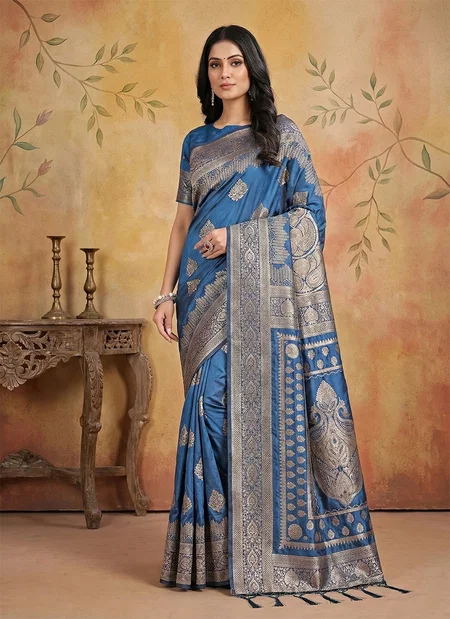 Aadya Silk Vol 3 By Ast Silk Blend Fabric Saree